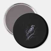 Aimant Corbeau F-Caw-F Oiseau drôle disant Humour Meme (Recto/Verso)