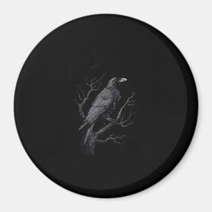 Aimant Corbeau, F-Caw-F Oiseau Drôle Lune Gothique Humour