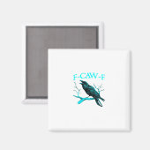 Aimant Corbeau F-Caw-F Oiseau Drôle Rétro (Recto/Verso)