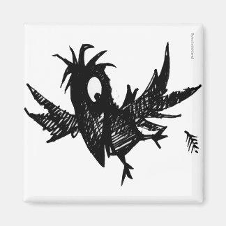 Aimant Corbeau noir drôle