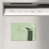 Aimant Corbeau vert oiseau pense citation (In Situ (Lave-vaisselle))