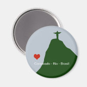 Aimant corcovado, statue de christ, rio (Recto/Verso)