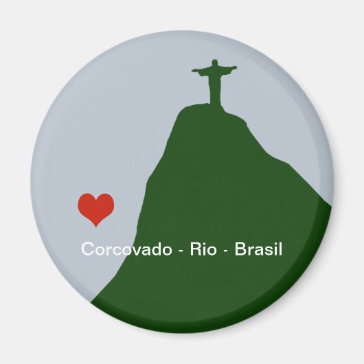 Aimant corcovado, statue de christ, rio (Devant)
