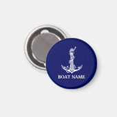 Aimant Corde d'Ancre nautique Vintage de bateau (Recto/Verso)