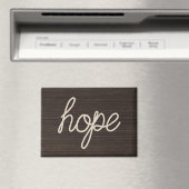 Aimant Corde HOPE Texte sur bois foncé (In Situ (Lave-vaisselle))