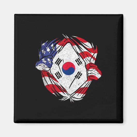 Aimant Corée du Sud Amour Corée du Sud Fierté Patriotisme (Devant)