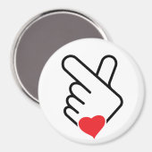 Aimant Corée v vinger, wave of Koreaanse main. (Recto/Verso)