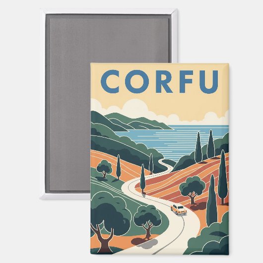 Aimant Corfou Grèce Voyage (Recto/Verso)