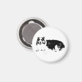 Aimant Corgi Calme Reste Proche (Recto/Verso)