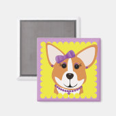 Aimant Corgi Lady (Recto/Verso)