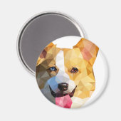 Aimant Corgi Low Poly Art (Recto/Verso)