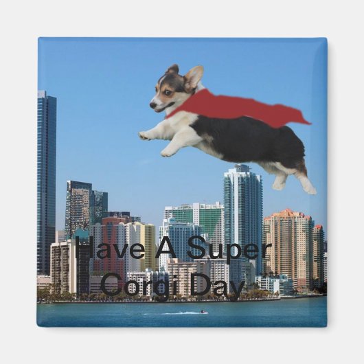 Aimant corgi pembroke (Devant)