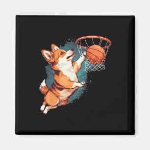 Aimant Corgi Puppy Corgi Bysketbyll Pour Les Amateurs De