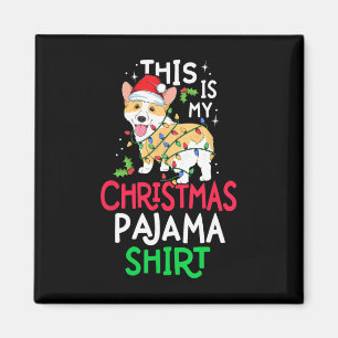 Aimant Corgi Tree Light Chien Noël C'Est Mon Pyj De Noël