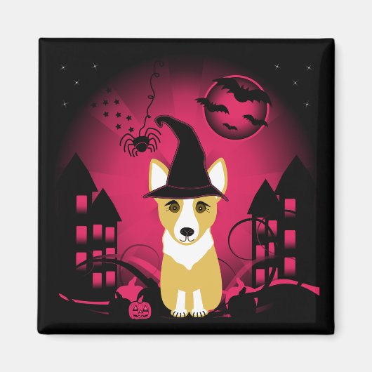 Aimant Corgi Witch (Devant)