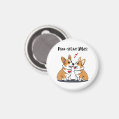 Aimant Corgis Vibes en Amour (Recto/Verso)