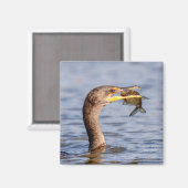 Aimant Cormoran avec un poisson (Recto/Verso)