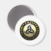 Aimant Corne triple d'Odin (Recto/Verso)