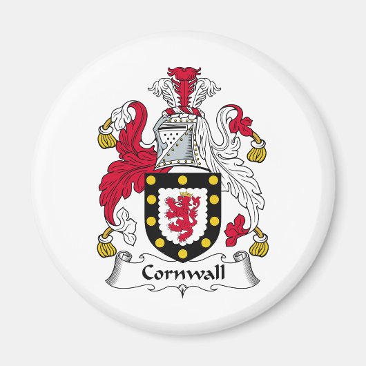 Aimant Cornwall Family Crest (Devant)
