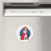 Aimant Coronation UK. Funny Jack Russell terrier chien (In Situ (Lave-vaisselle))