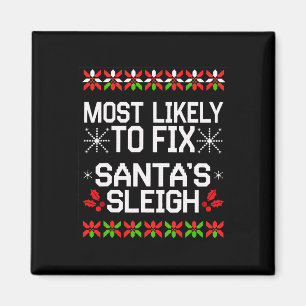 Aimant Correction La Plus Probable Père Noël Sleigh Chris