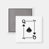 Aimant Correspondance Queen Spades Convient Jouer Cartes  (Recto/Verso)