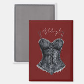 Aimant Corset noir et blanc (Recto/Verso)