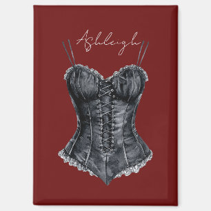 Aimant Corset noir et blanc