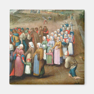 Aimant Cortège de mariage traditionnel (art vintage)