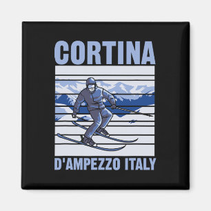 Aimant Cortina D'ampezzo Italie Ski 