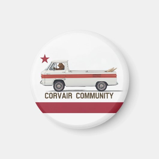 Aimant Corvair Community California Rampy Flag (Devant)