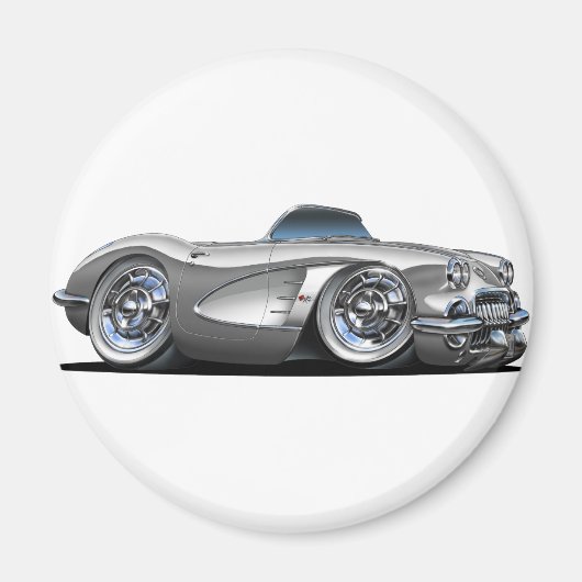 Aimant Corvette Argent Convertible (Devant)