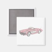 Aimant Corvette Chevy 1958 (Recto/Verso)