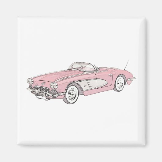Aimant Corvette Chevy 1958 (Devant)
