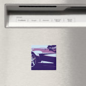 Aimant Corvette violette Pop Art (In Situ (Lave-vaisselle))