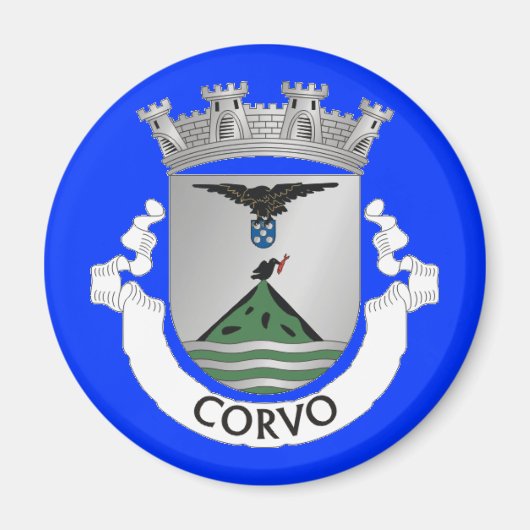 Aimant Corvo Açores - Réfrigérateur magnétique (Devant)