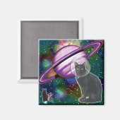 Aimant Cosmo Space-Cat (Recto/Verso)