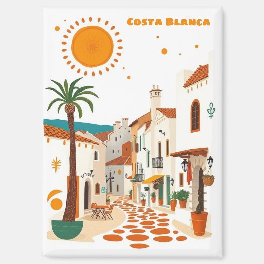 Aimant Costa blanca Espagne vacances souvenir méditerrané (Recto)