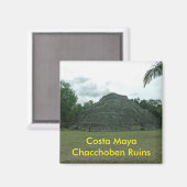 Aimant Costa Maya Chacchoben ruines, Mexique (Recto/Verso)