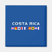Aimant Costa Rica Nautical Maritime Flags Dark (Devant)