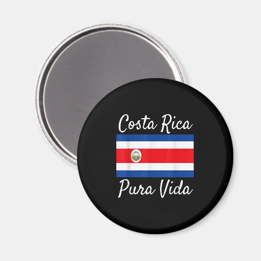 Aimant Costa Rica Pura Vida T-Shirt ! Belle F Nationale (Recto/Verso)