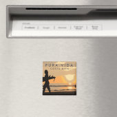 Aimant Costa Rica Sunset Surfer Souvenir (In Situ (Lave-vaisselle))