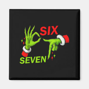 Aimant Costume de 6 7 Meme disant 67 Noël tendance