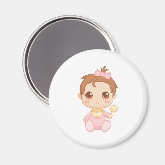 Aimant Costume de bébé rose (Recto/Verso)