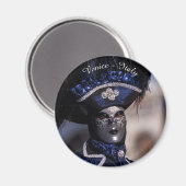 Aimant Costume de Carnaval Bleu - Venise, Italie (Recto/Verso)
