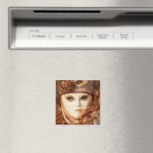 Aimant Costume de Carnaval orange, Venise (In Situ (Lave-vaisselle))