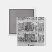 Aimant Costume de coeur illustrant le 'Parchemin du Peupl (Recto/Verso)