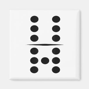 Aimant Costume de groupe drôle de tuile de domino 6 et 7 