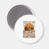 Aimant Costume de menuiserie effrayant Halloween Design V (Recto/Verso)