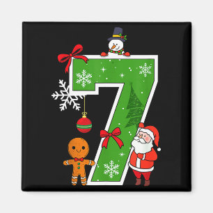 Aimant Costume de Noël Homme Femme Mème Numéro 7 Correspo